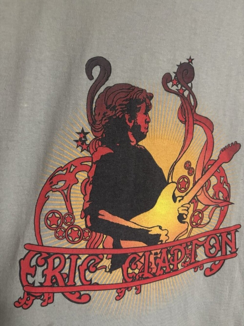Eric Clapton Shirt Adult M 2006/2007 World Tour North America Concert Gray Mens
